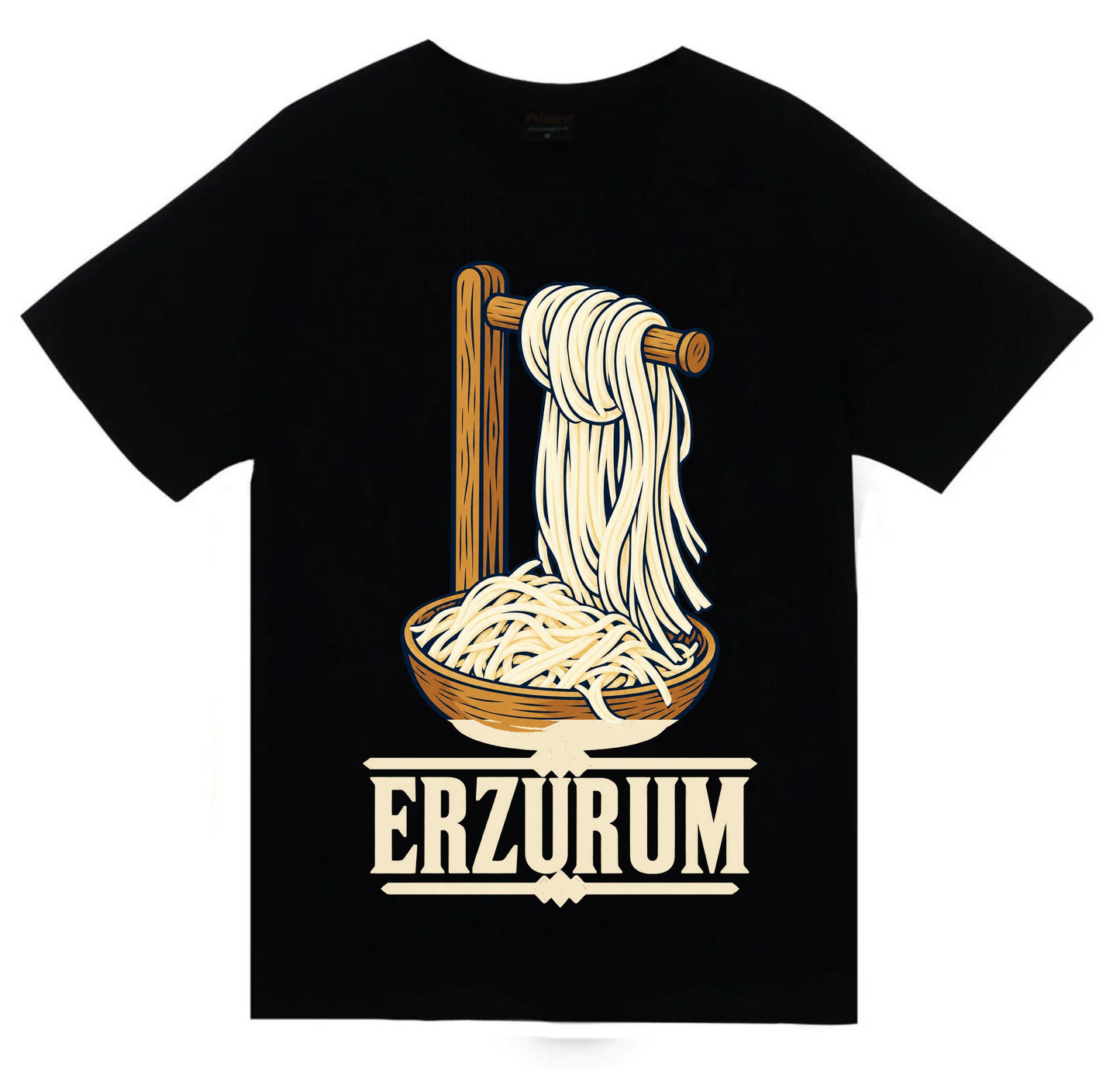 Erzurum Civil Peyniri baskılı siyah t-shirt