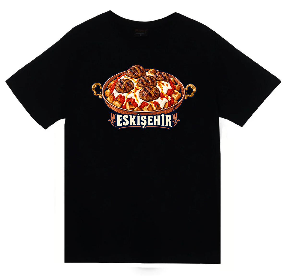 Eskişehir Balaban Köftesi baskılı siyah t-shirt