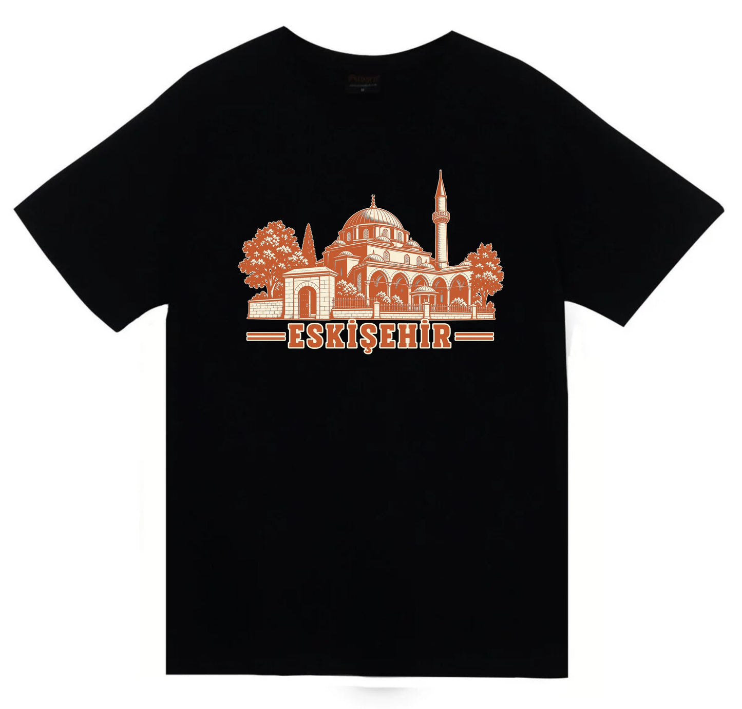 Eskişehir Kurşunlu Külliyesi baskılı siyah t-shirt