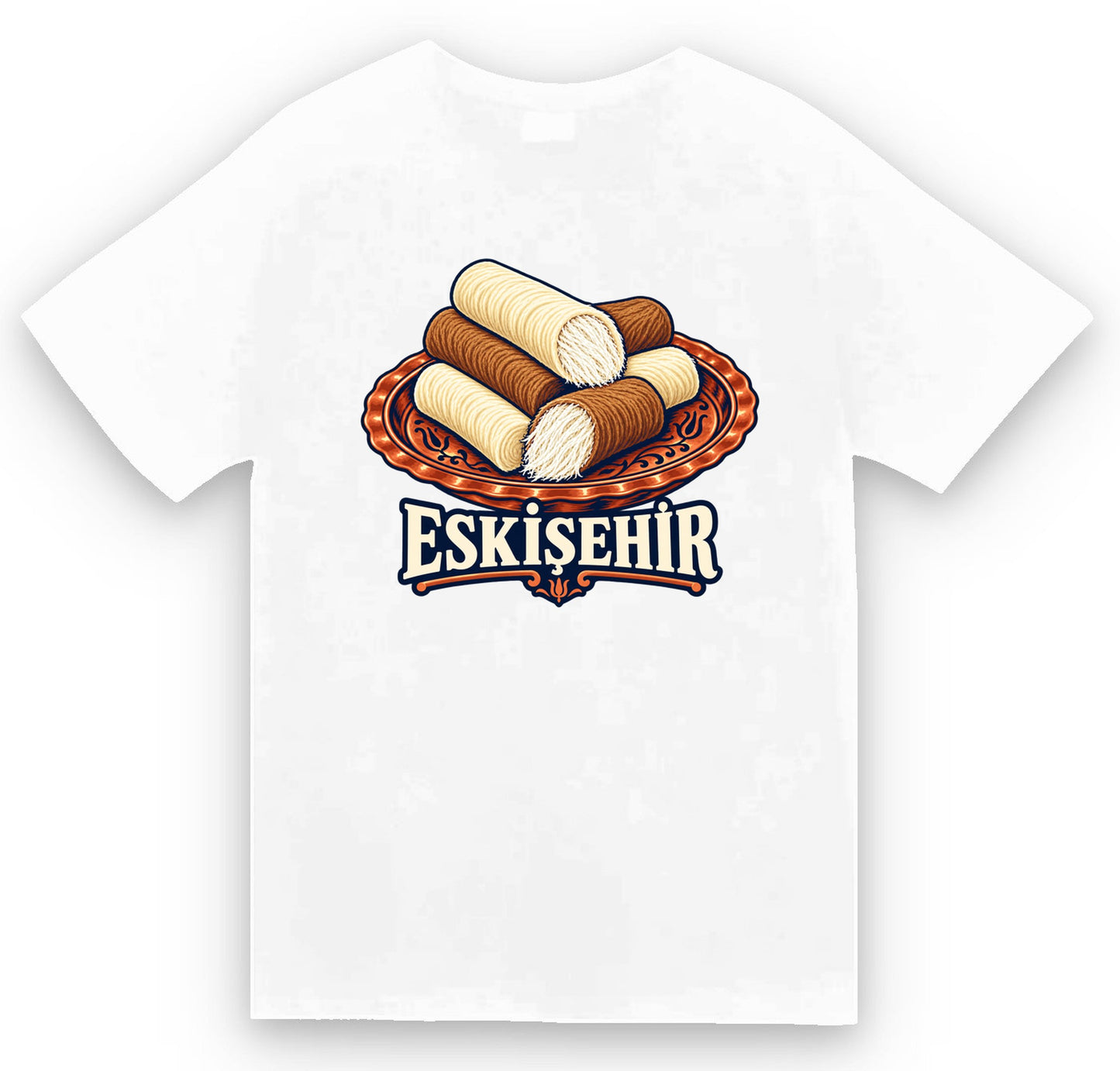 Eskişehir Met Helvası baskılı beyaz t-shirt