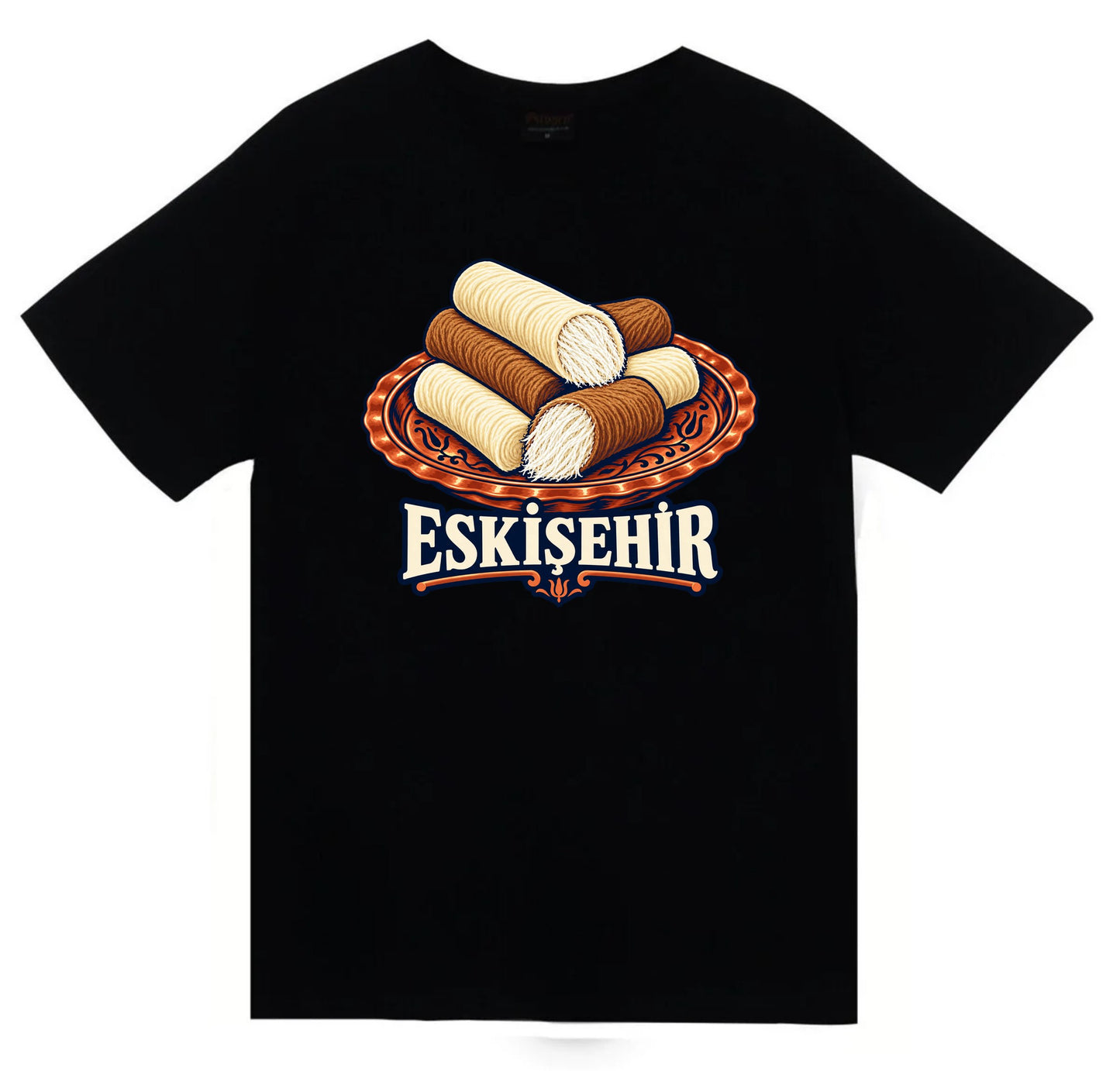 Eskişehir Met Helvası baskılı siyah t-shirt