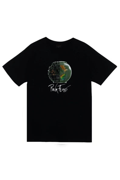 fame-stoned  Pink Floyd Baskılı Unisex %100 Pamuk Siyah T-shirt