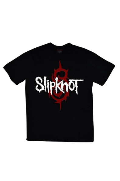 fame-stoned  Slipknot Baskılı Unisex %100 Pamuk Siyah T-shirt