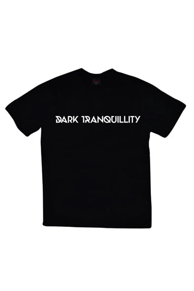 fame-stoned  Dark Tranquillity Baskılı Unisex %100 Pamuk Siyah T-shirt