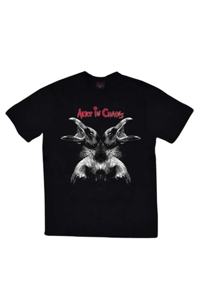 fame-stoned  Alice In Chains Baskılı Unisex %100 Pamuk Siyah T-shirt