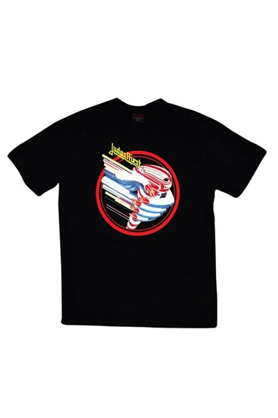 fame-stoned  Judas Priest Baskılı Unisex %100 Pamuk Siyah T-shirt