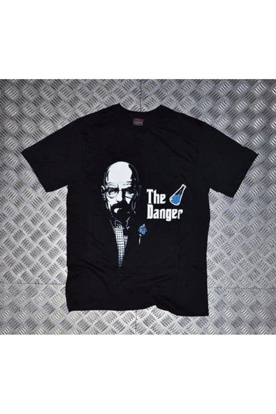 fame-stoned  Breaking Bad Baskılı Unisex %100 Pamuk Siyah T-shirt