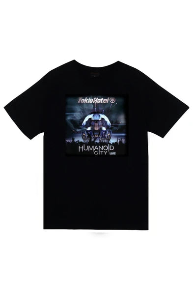 fame-stoned  Tokio Hotel Baskılı Unisex Siyah %100 Pamuk T-shirt