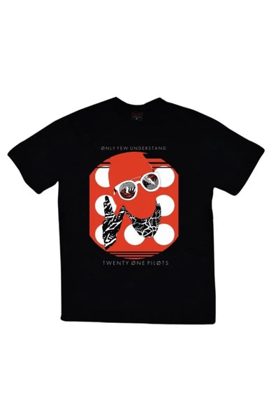 fame-stoned  Twenty One Pilots Baskılı Unisex %100 Pamuk Siyah T-shirt