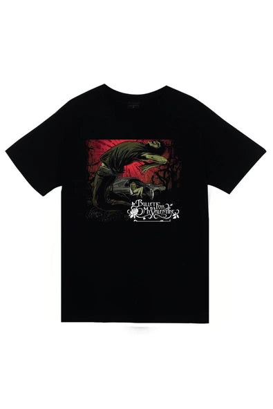 fame-stoned Bullet For My Valentine Baskılı Unisex %100 Pamuk Siyah T-shirt