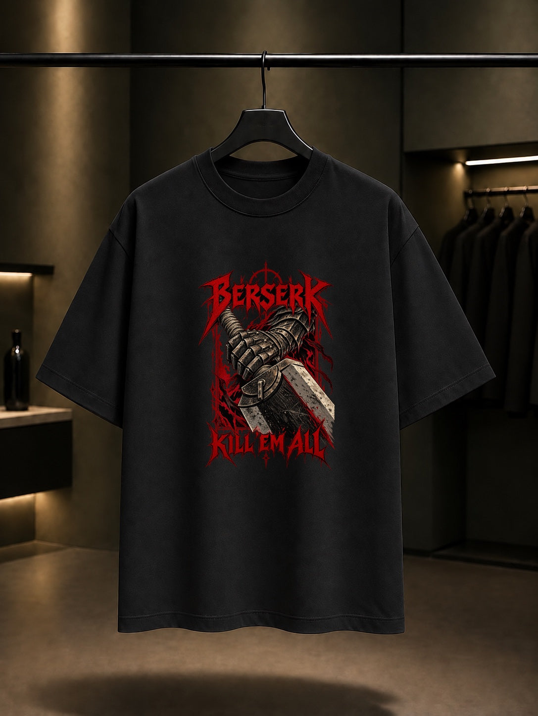 Berserk Kılıç Tutacağı Tişört Siyah