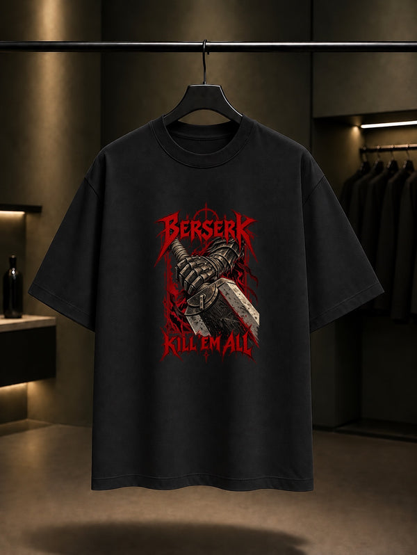 Berserk Kılıç Tutacağı Tişört Siyah