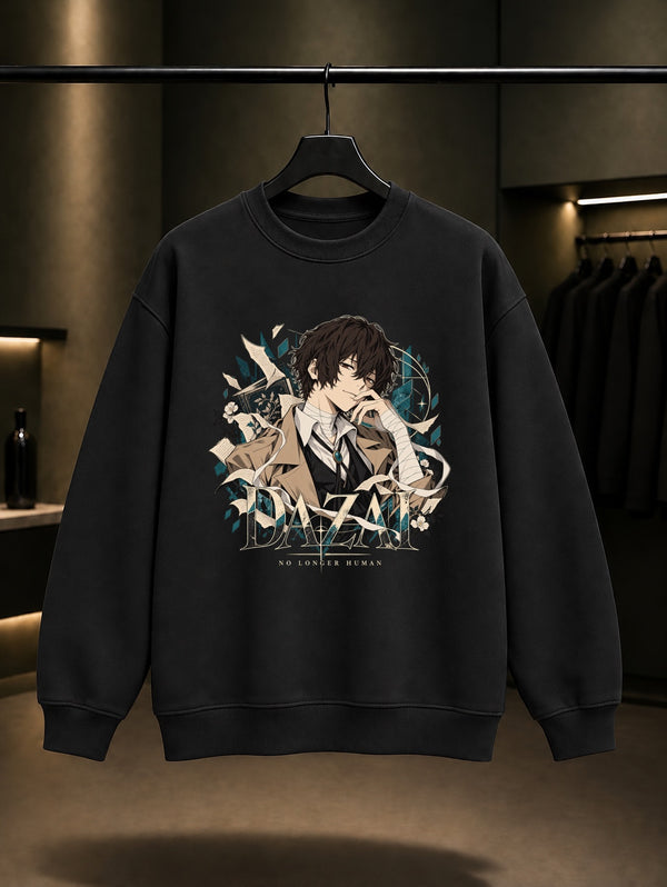 Bungou Stray Dogs Dazai No Longer Human Sweatshirt Siyah