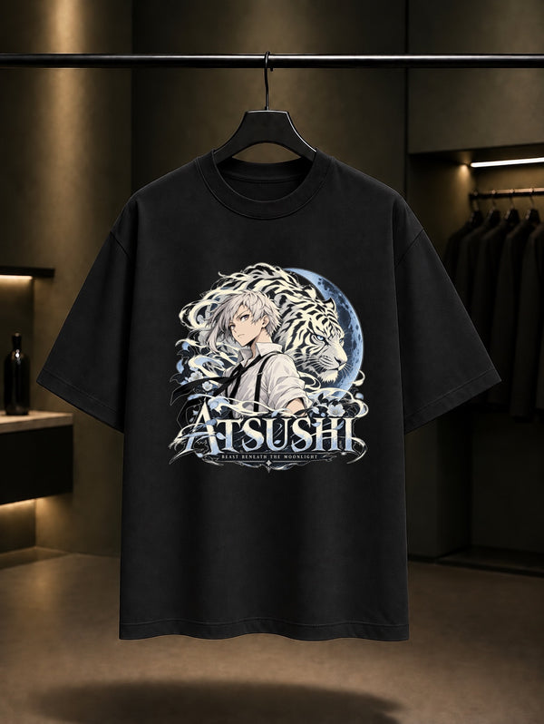 Bungou Stray Dogs Atsushi Moonlight Tişört Siyah
