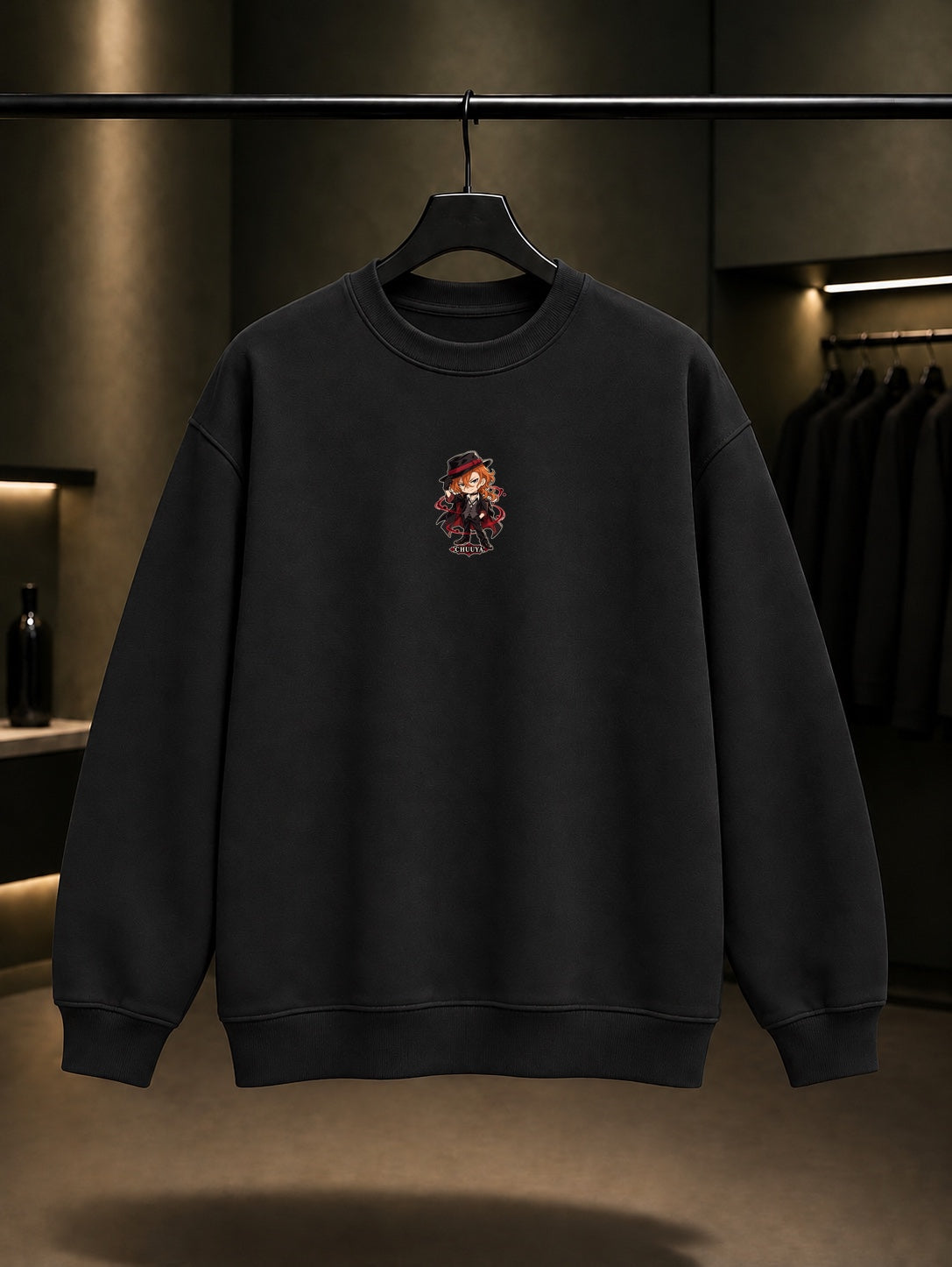 Bungou Stray Dogs Mini Chuuya Sweatshirt Siyah
