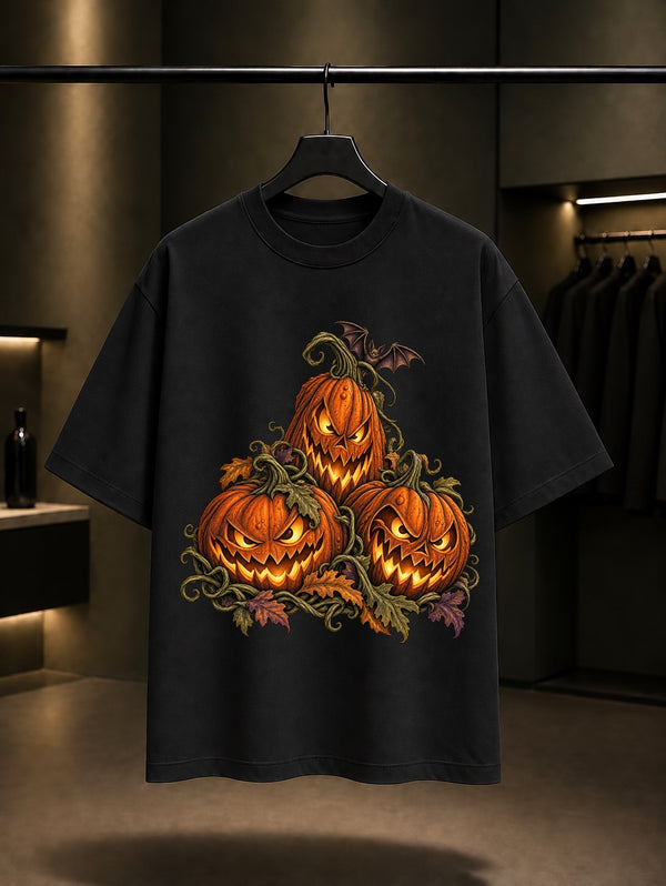 Halloween Pumpkin Harvest Tişört Siyah