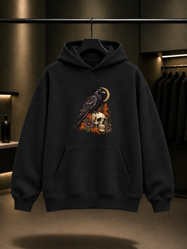 Halloween Raven Reliquary Kapüşonlu Sweatshirt Siyah