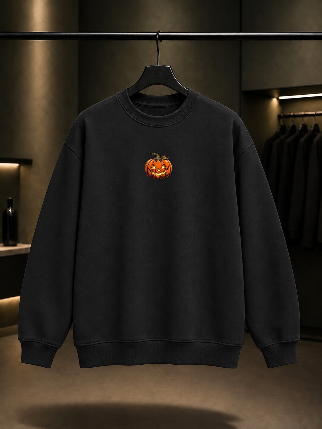 Halloween Mini Pumpkin Sweatshirt Siyah