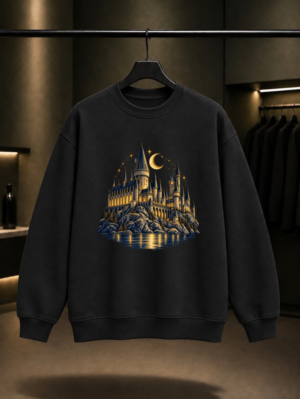 Harry Potter Hogwarts Night Sweatshirt Siyah
