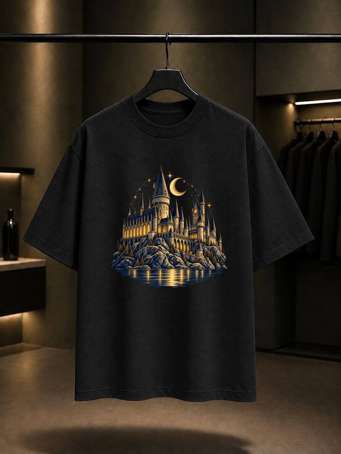 Harry Potter Hogwarts Night Tişört Siyah