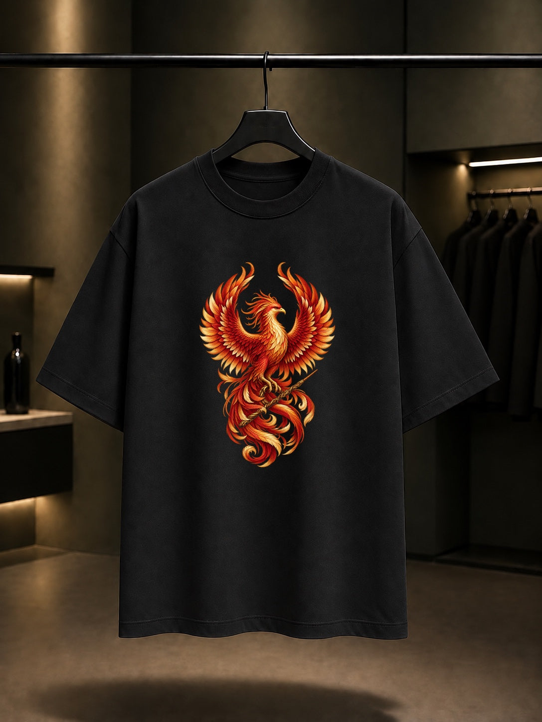 Harry Potter Phoenix Magic Tişört Siyah