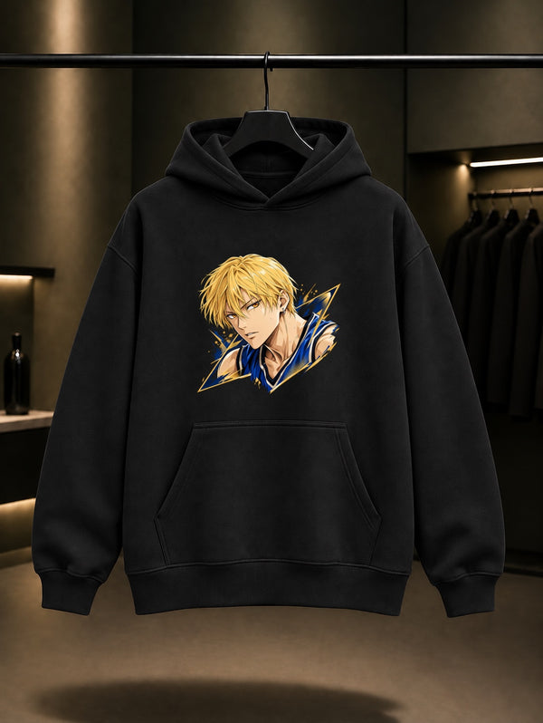 Kise Ryota Manga Focus Kapüşonlu Sweatshirt Siyah