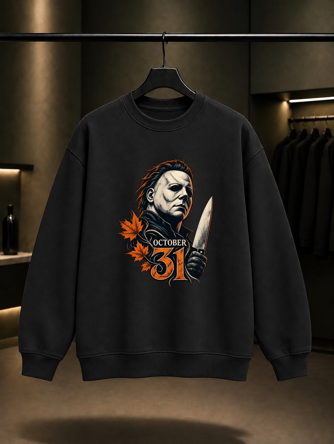 Michael Myers October 31 Sweatshirt Siyah