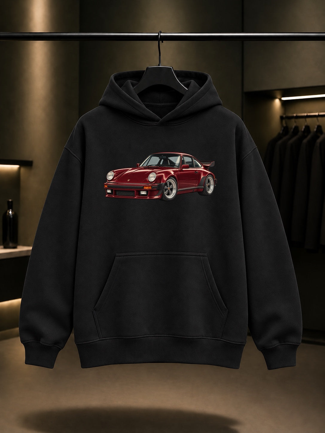 Midnight Club 930 Turbo Kapüşonlu Sweatshirt Siyah