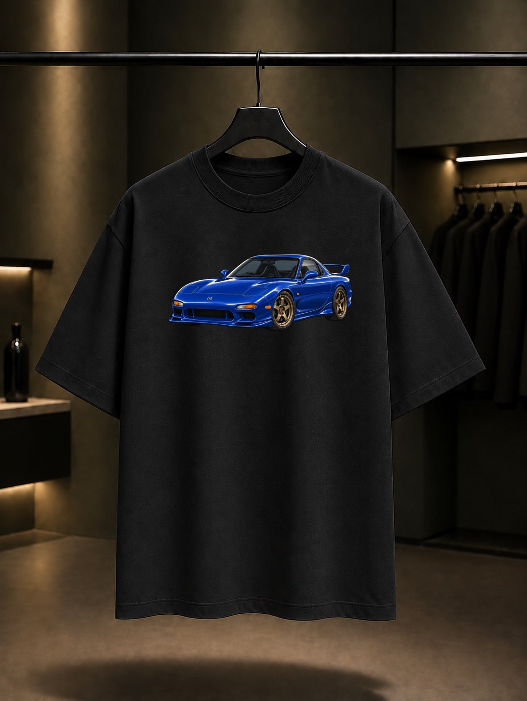 Midnight Club Blue RX-7 FD3S Tişört Siyah