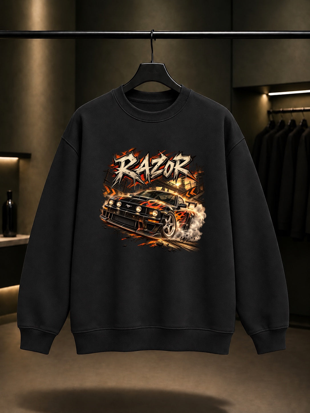 Most Wanted Razor Street Race Sweatshirt Siyah