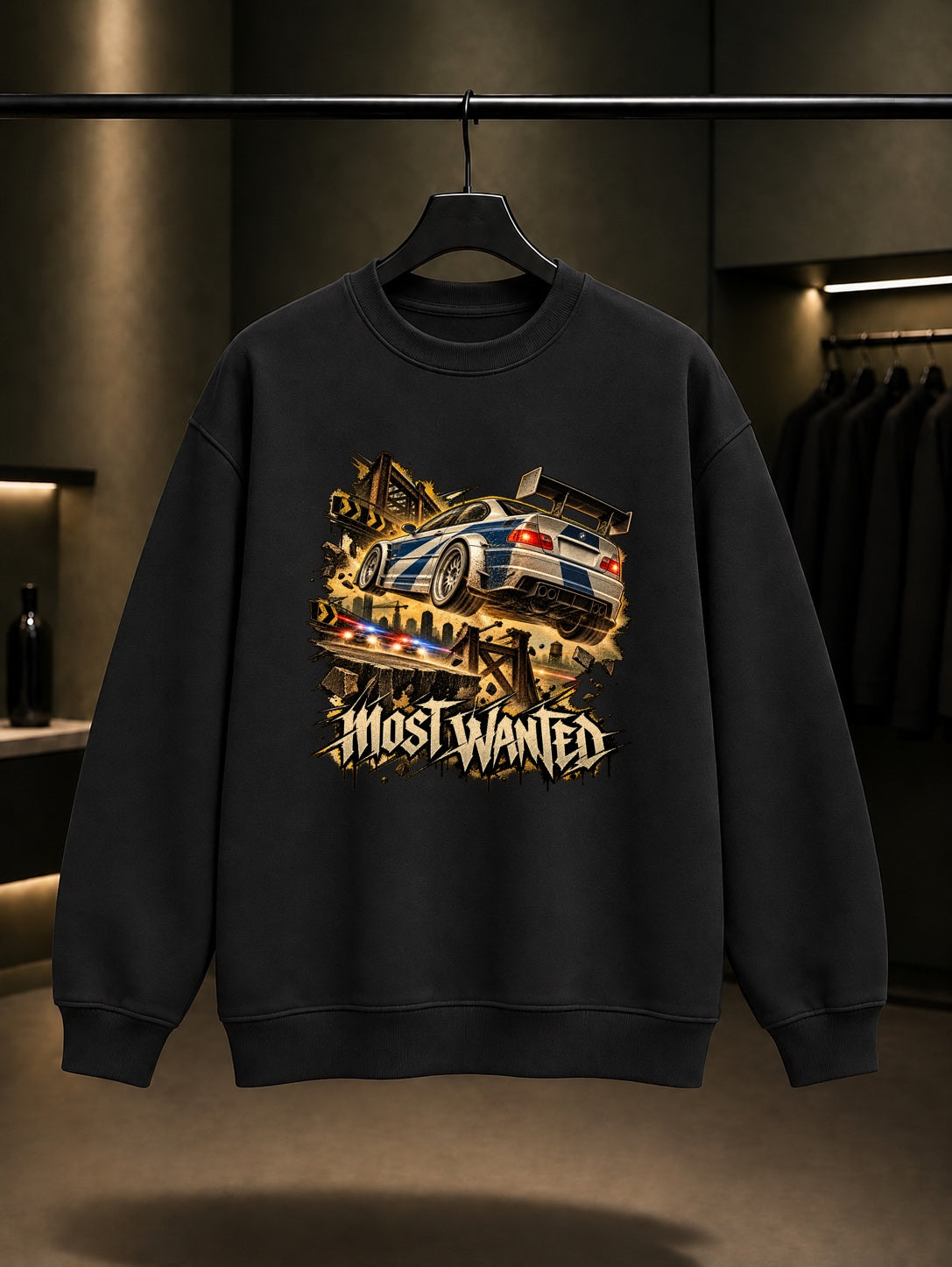 Most Wanted M3 GTR Final Escape Sweatshirt Siyah