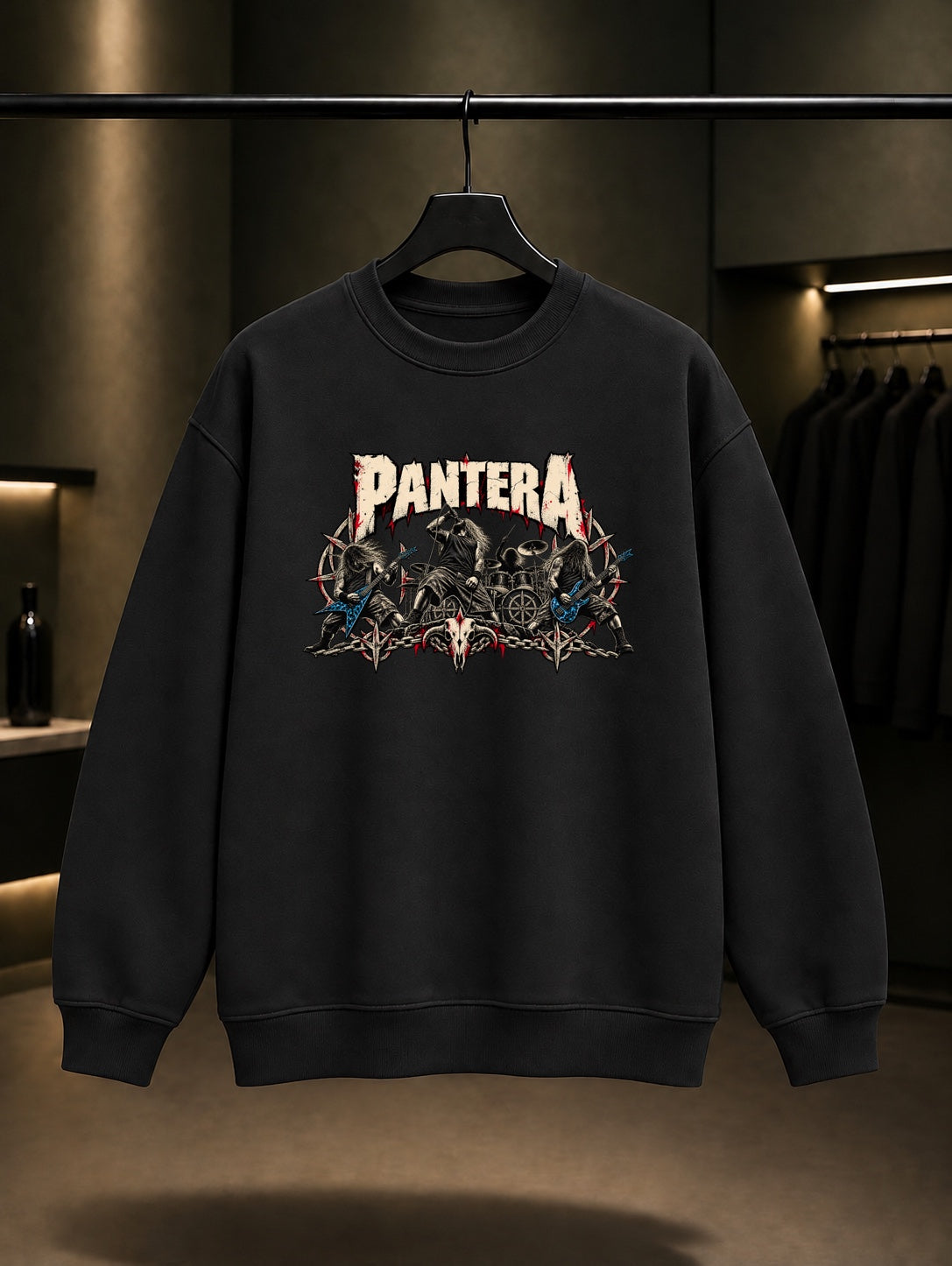 Pantera Canlı Sahne Sweatshirt Siyah
