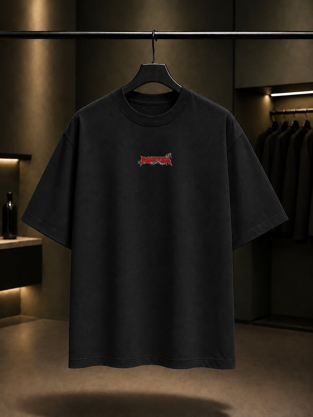Pantera Snake Mini Yılan Logo Tişört Siyah