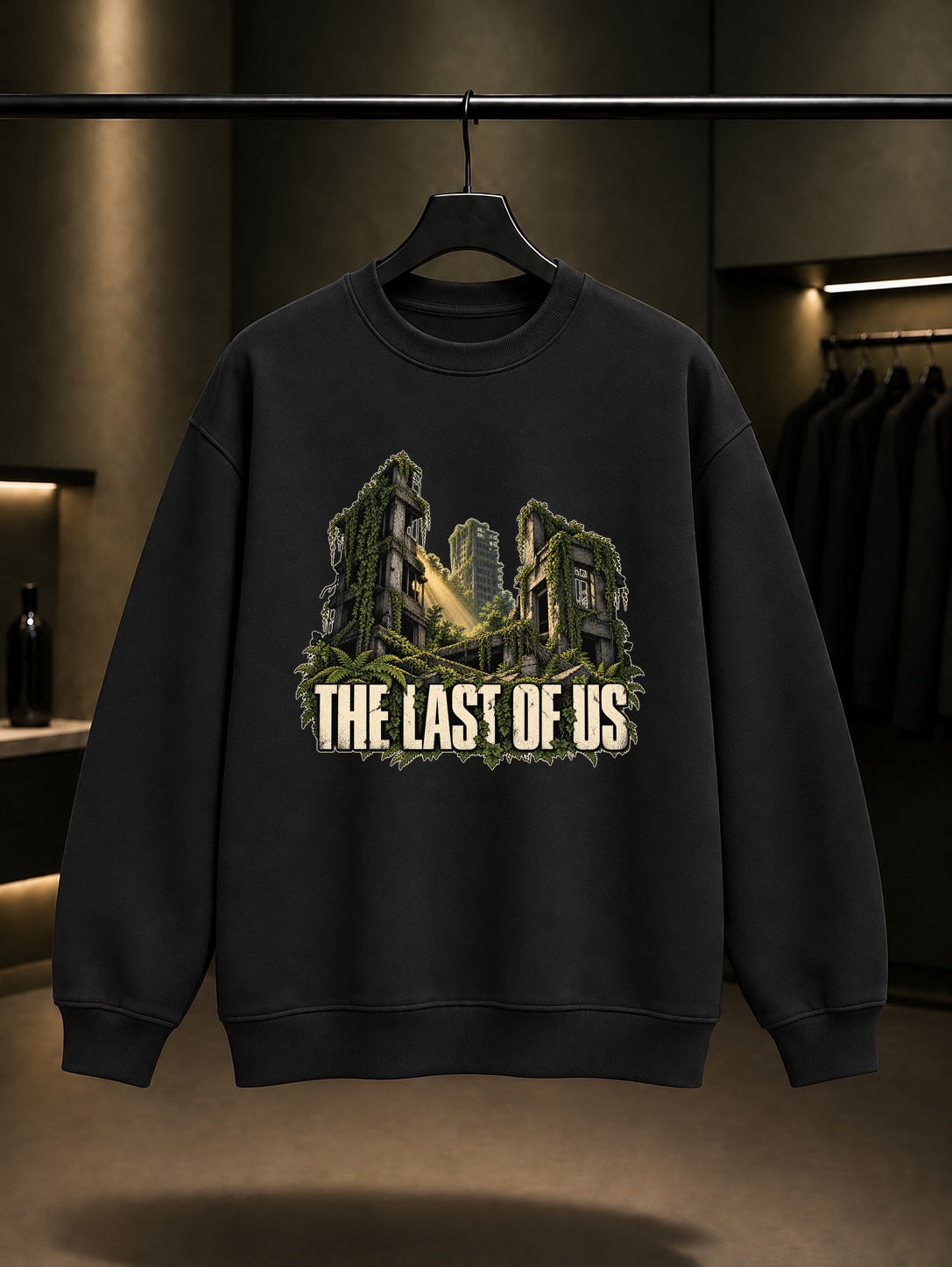 The Last of Us Sarmaşıklı Şehir Sweatshirt Siyah