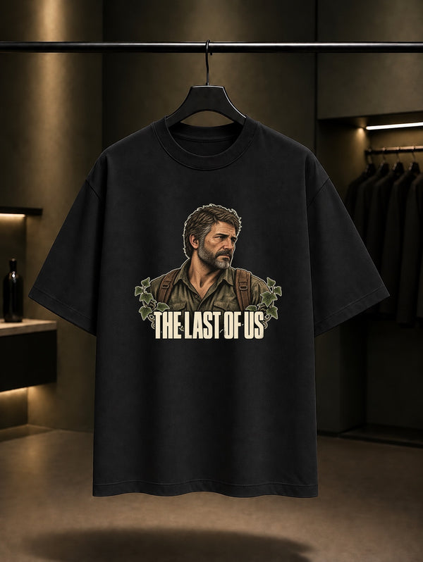 The Last of Us Joel Portre Tişört Siyah