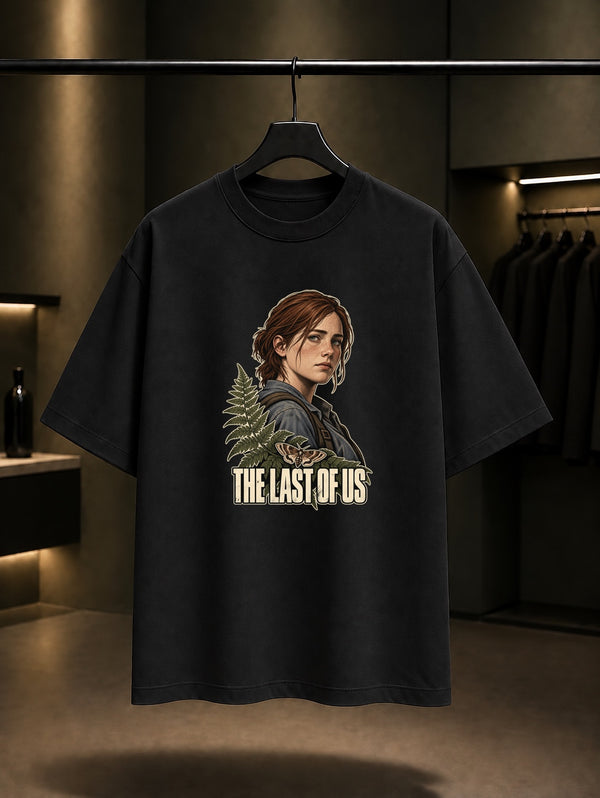 The Last of Us Ellie Portre Tişört Siyah