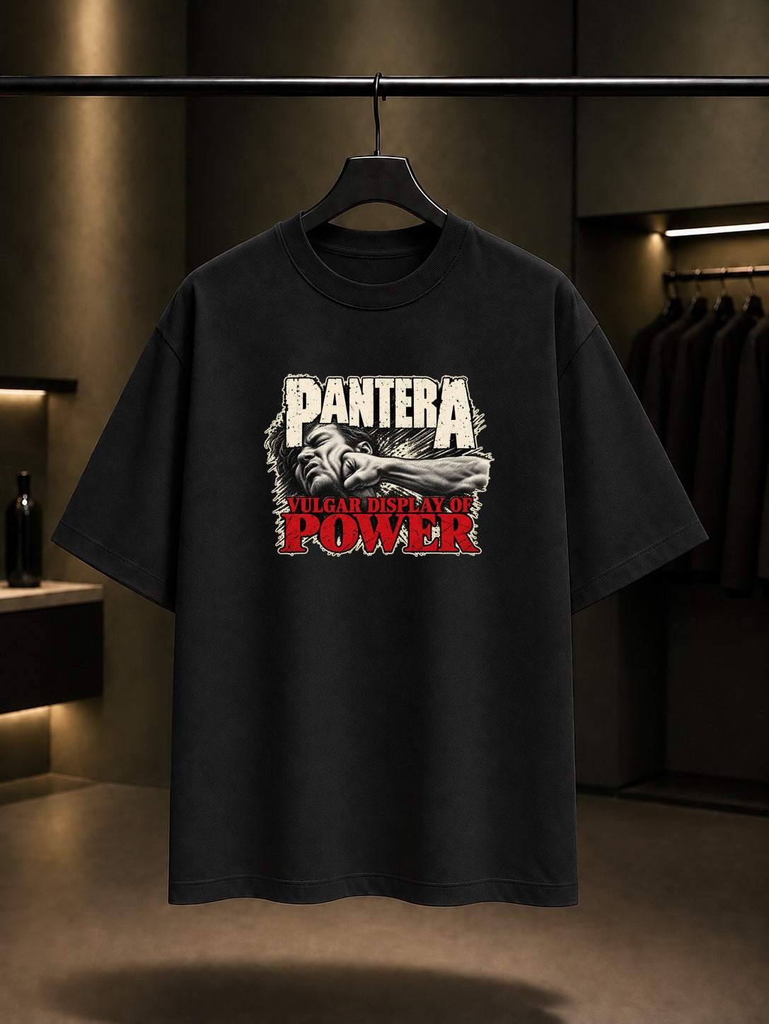Pantera Vulgar Power Tipografi Tişört Siyah