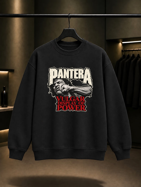 Pantera Vulgar Vulgar Damga Sweatshirt Siyah
