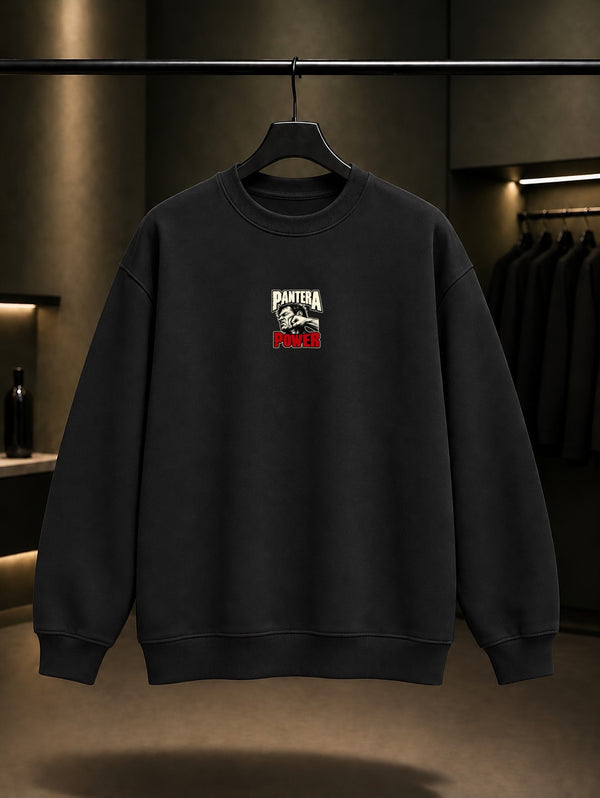 Pantera Vulgar Mini Darbe Sweatshirt Siyah
