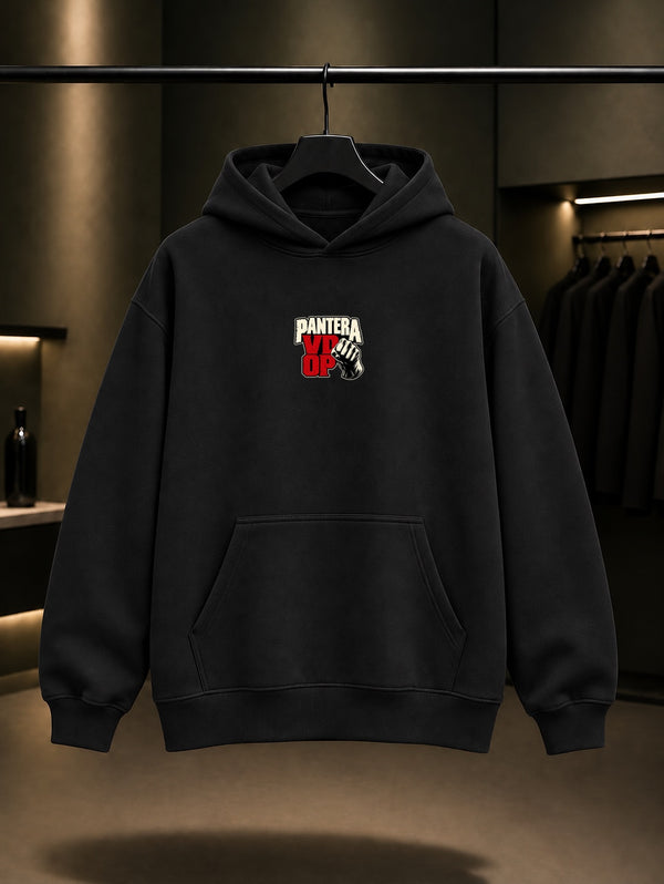 Pantera Vulgar Mini VDOP Kapüşonlu Sweatshirt Siyah