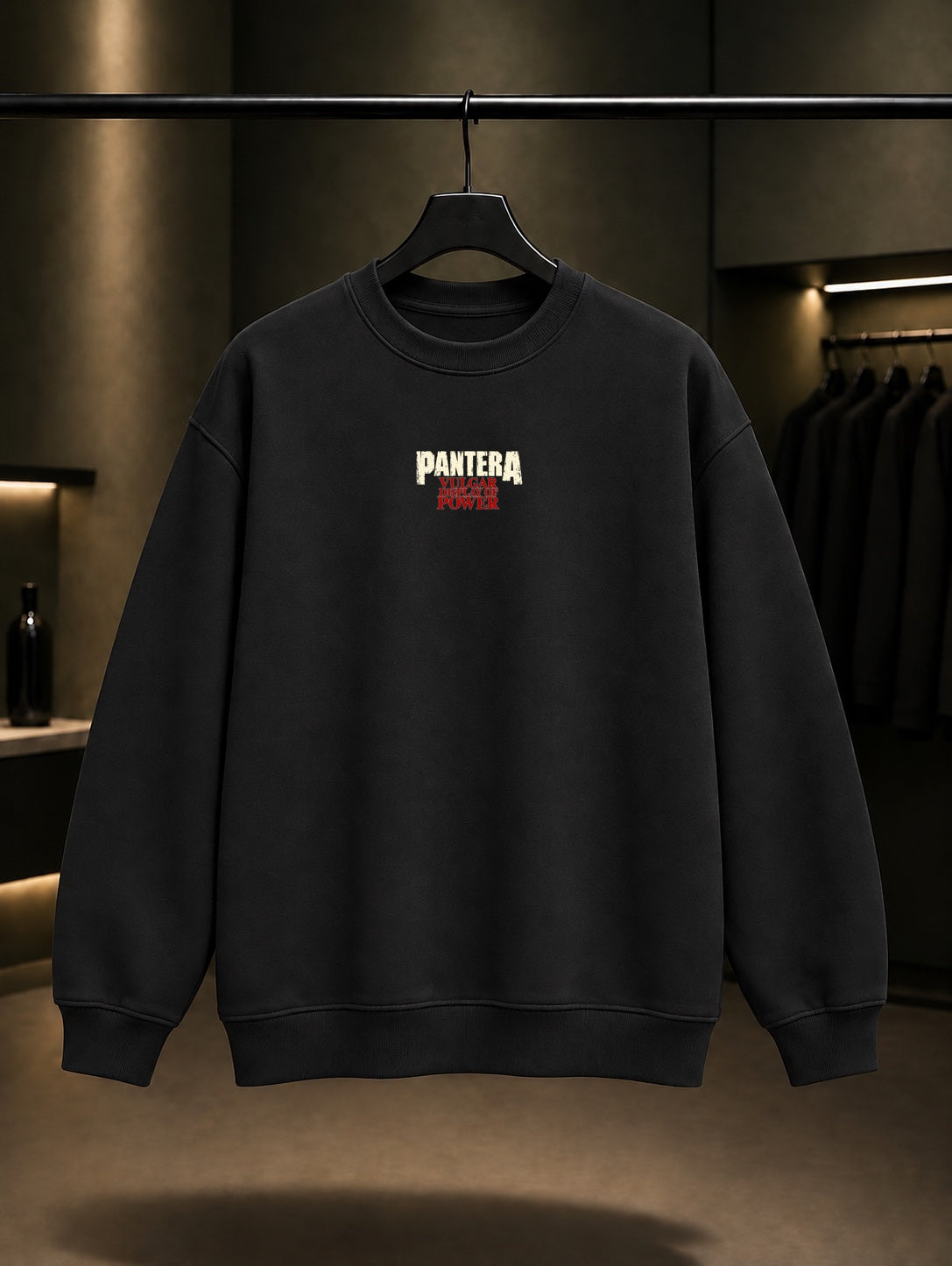 Pantera Vulgar Mini Albüm Logo Sweatshirt Siyah