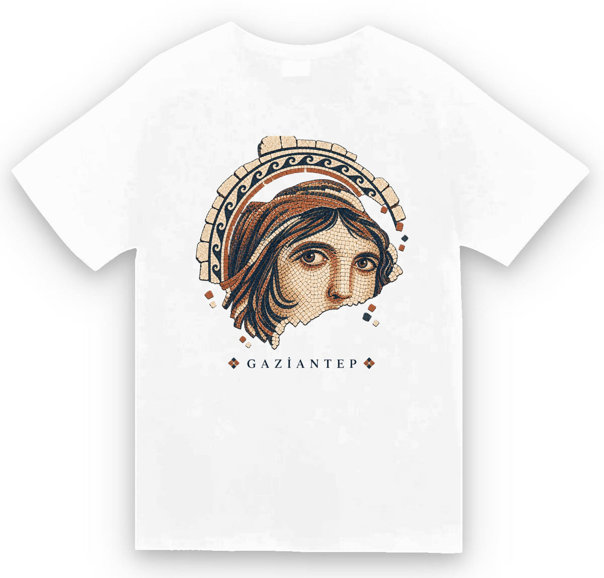 Gaziantep Zeugma Çingene Kızı baskılı beyaz t-shirt