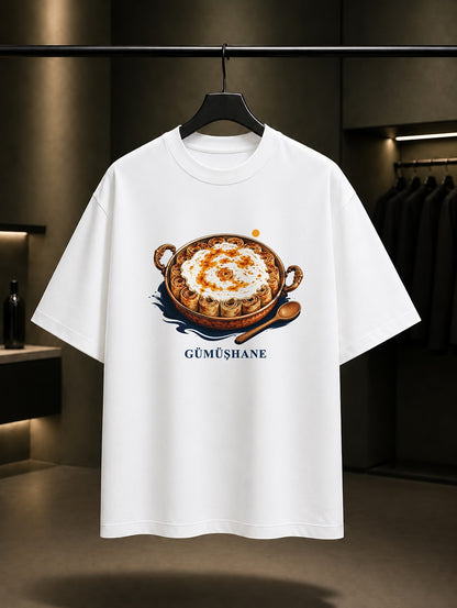 Gümüşhane Siron baskılı beyaz t-shirt