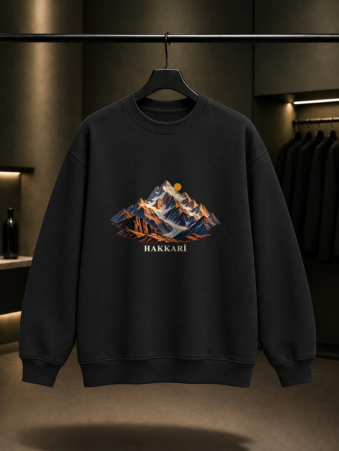 Hakkari Cilo Reşko baskılı siyah sweatshirt