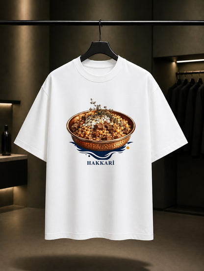 Hakkari Keledoş baskılı beyaz t-shirt
