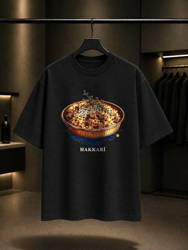 Hakkari Keledoş baskılı siyah t-shirt