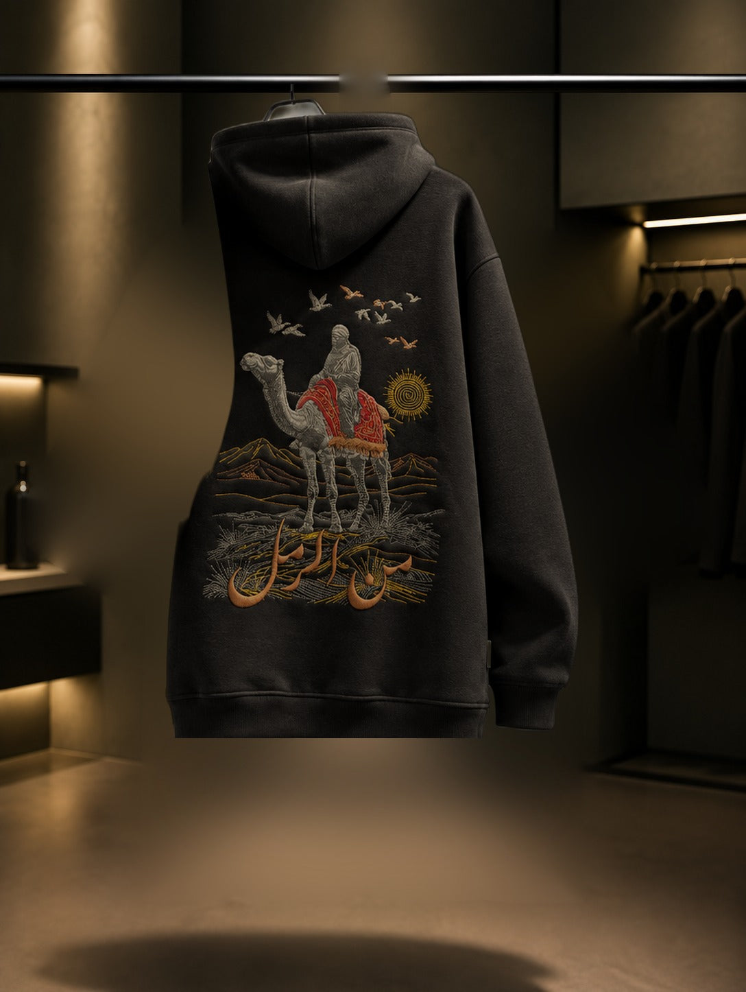 Kervan Yolu Oversize Kapüşonlu – Siyah arka