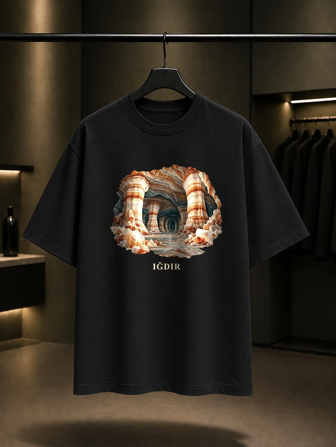 Iğdır Tuzluca baskılı siyah t-shirt
