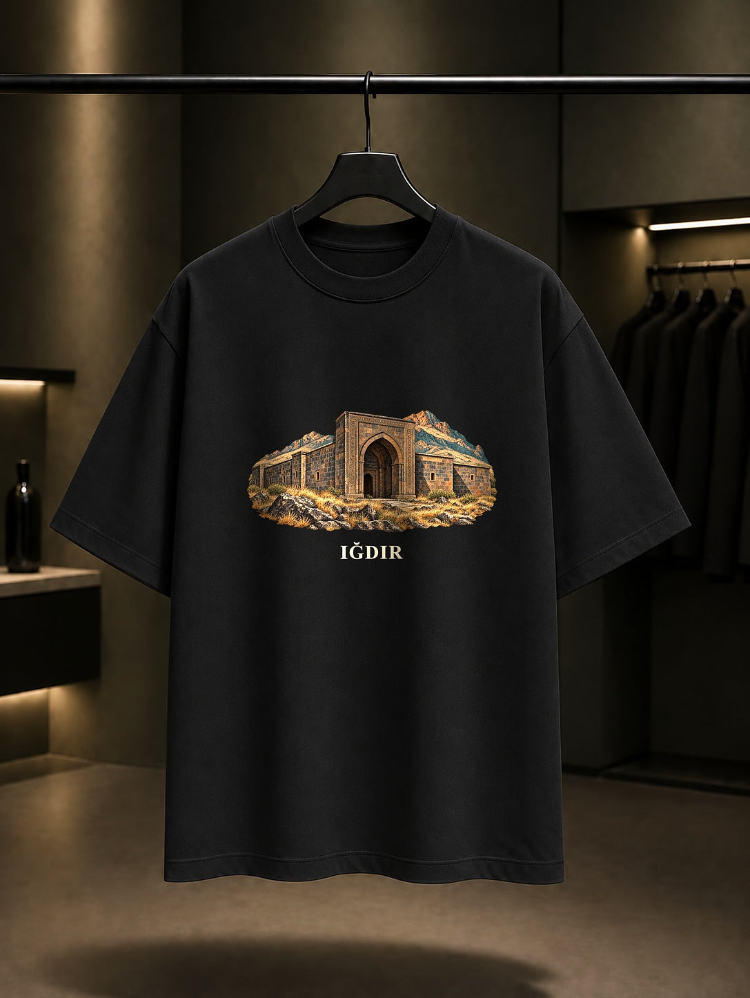 Iğdır Harmandöven baskılı siyah t-shirt