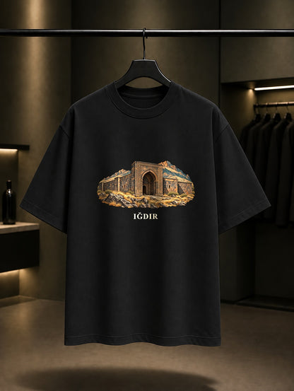 Iğdır Harmandöven baskılı siyah t-shirt